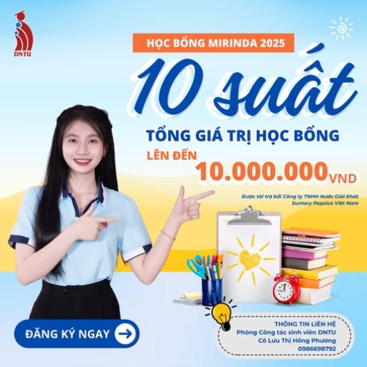 THÔNG BÁO ĐĂNG KÝ XÉT HỌC BỔNG MIRINDA 2025