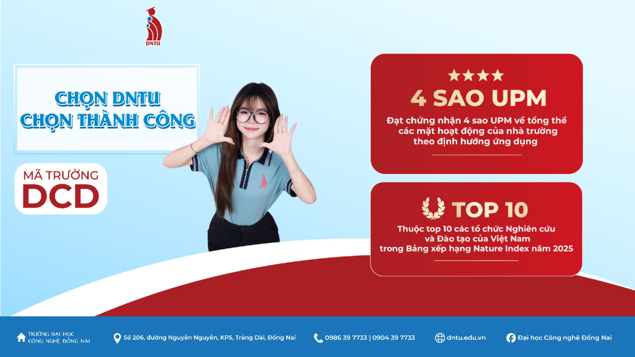 Trường Đại học Công nghệ Đồng Nai công bố thông tin tuyển sinh đại học năm 2026 (dự kiến)