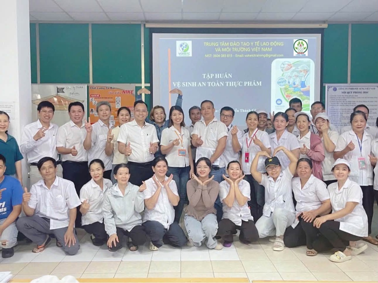 Khoa Công nghệ tập huấn Vệ sinh An toàn Thực phẩm tại Công ty Pousung Việt Nam